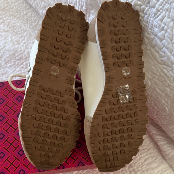 Tory Burch Cream and Tan Sneakers - Picture 4 of 6